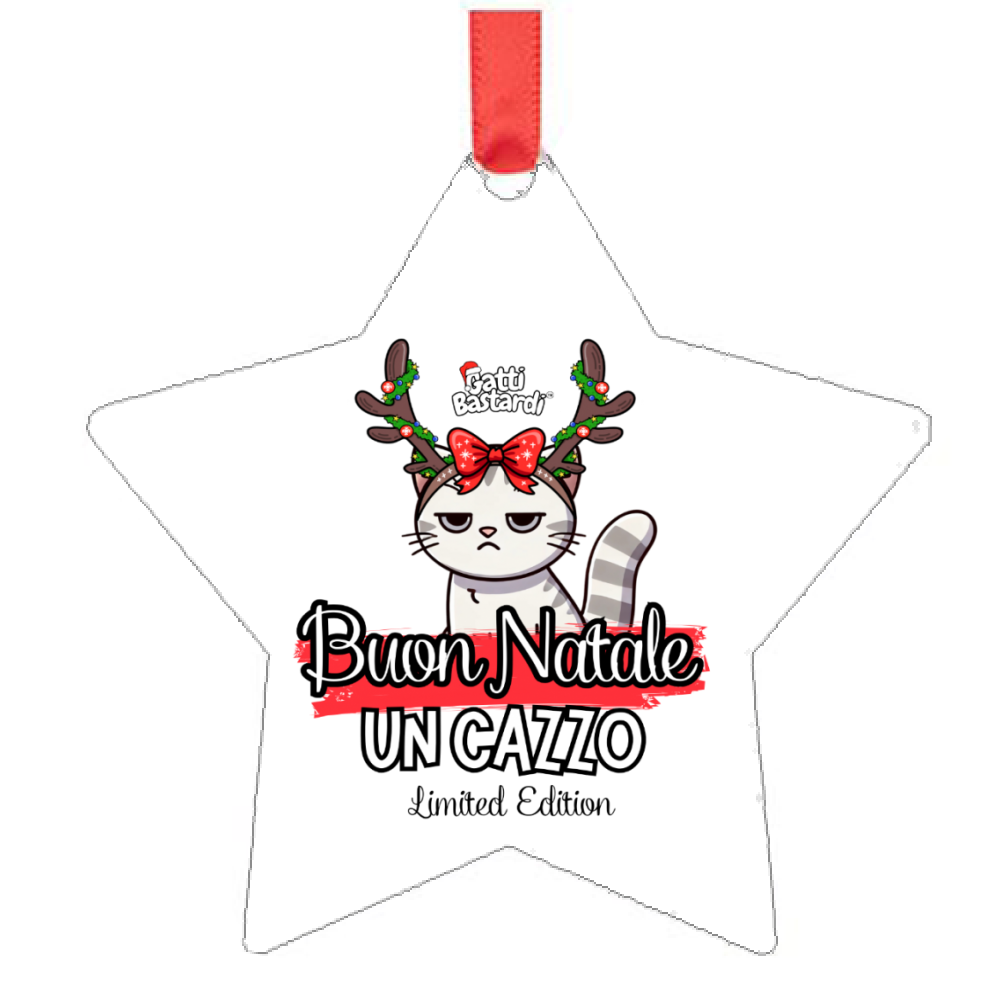 Addobbo natalizio "BUON NATALE UN CAZZO"