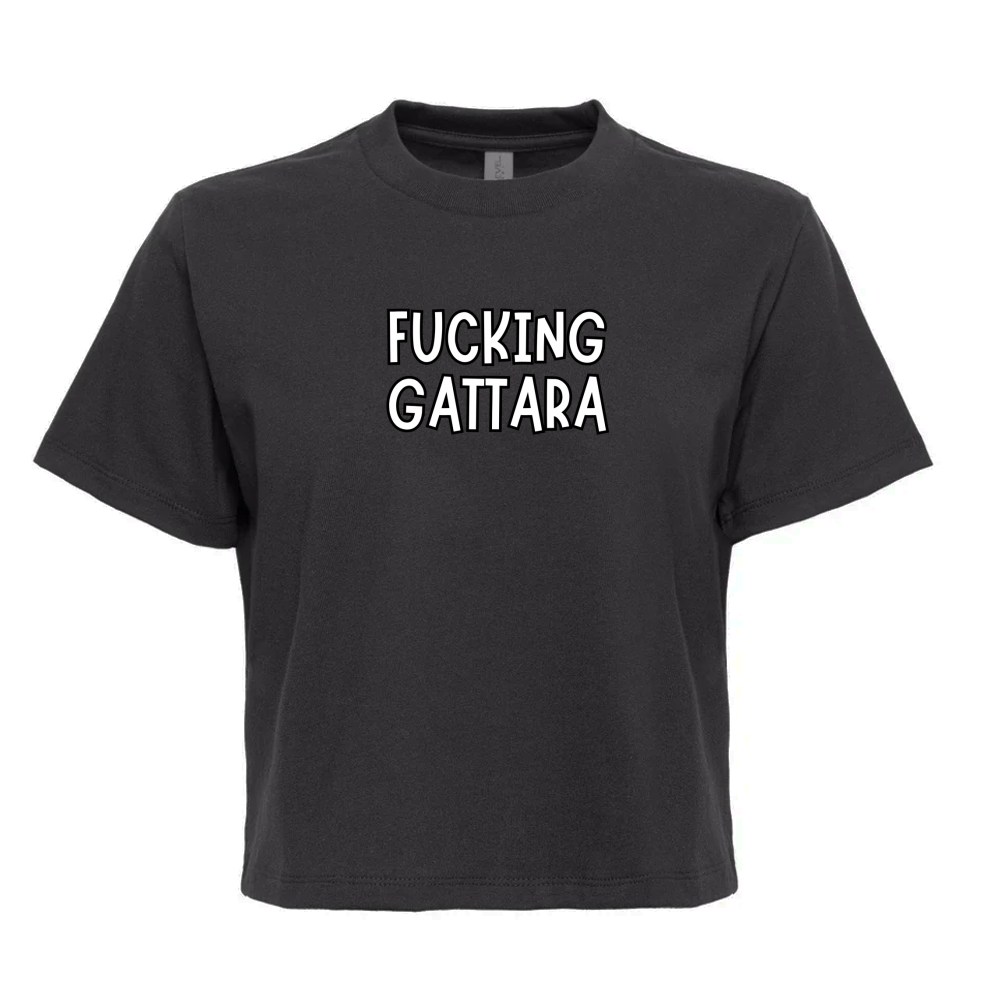 Top Crop T-Shirt Unisex Organic "FUCKING GATTARA"