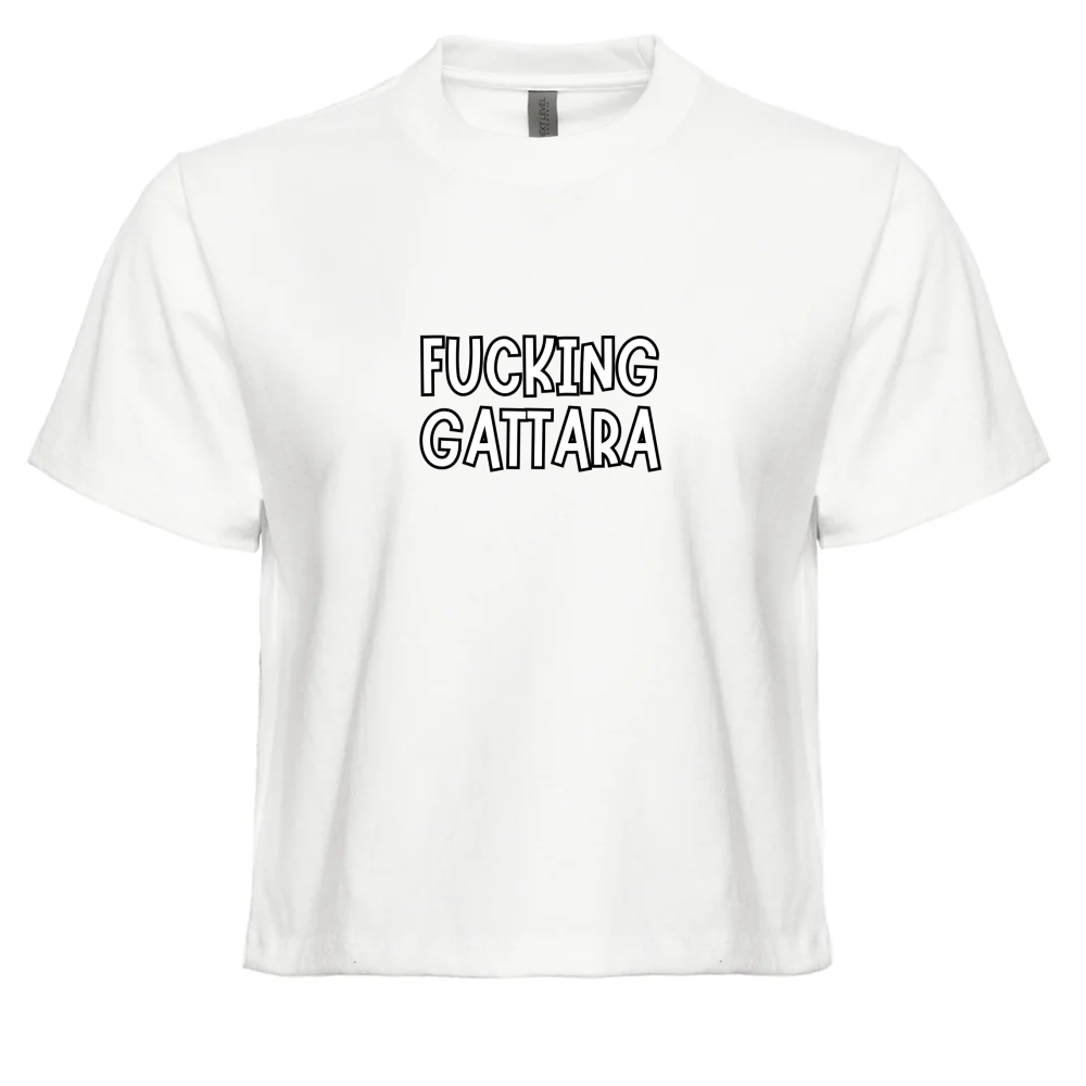 Top Crop T-Shirt Unisex Organic "FUCKING GATTARA"