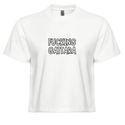 Top Crop T-Shirt Unisex Organic "FUCKING GATTARA"