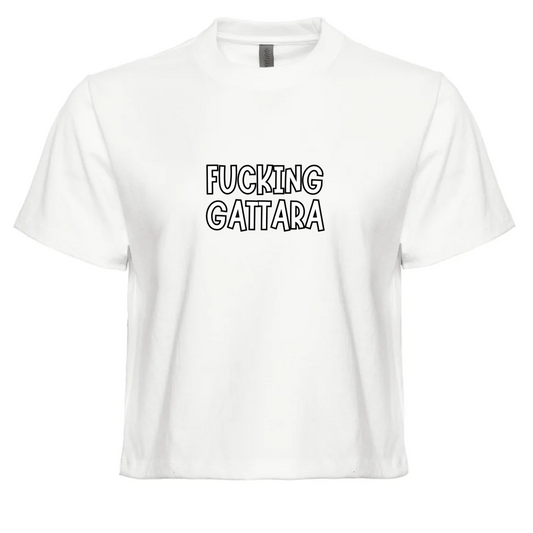 Top Crop T-Shirt Unisex Organic "FUCKING GATTARA"