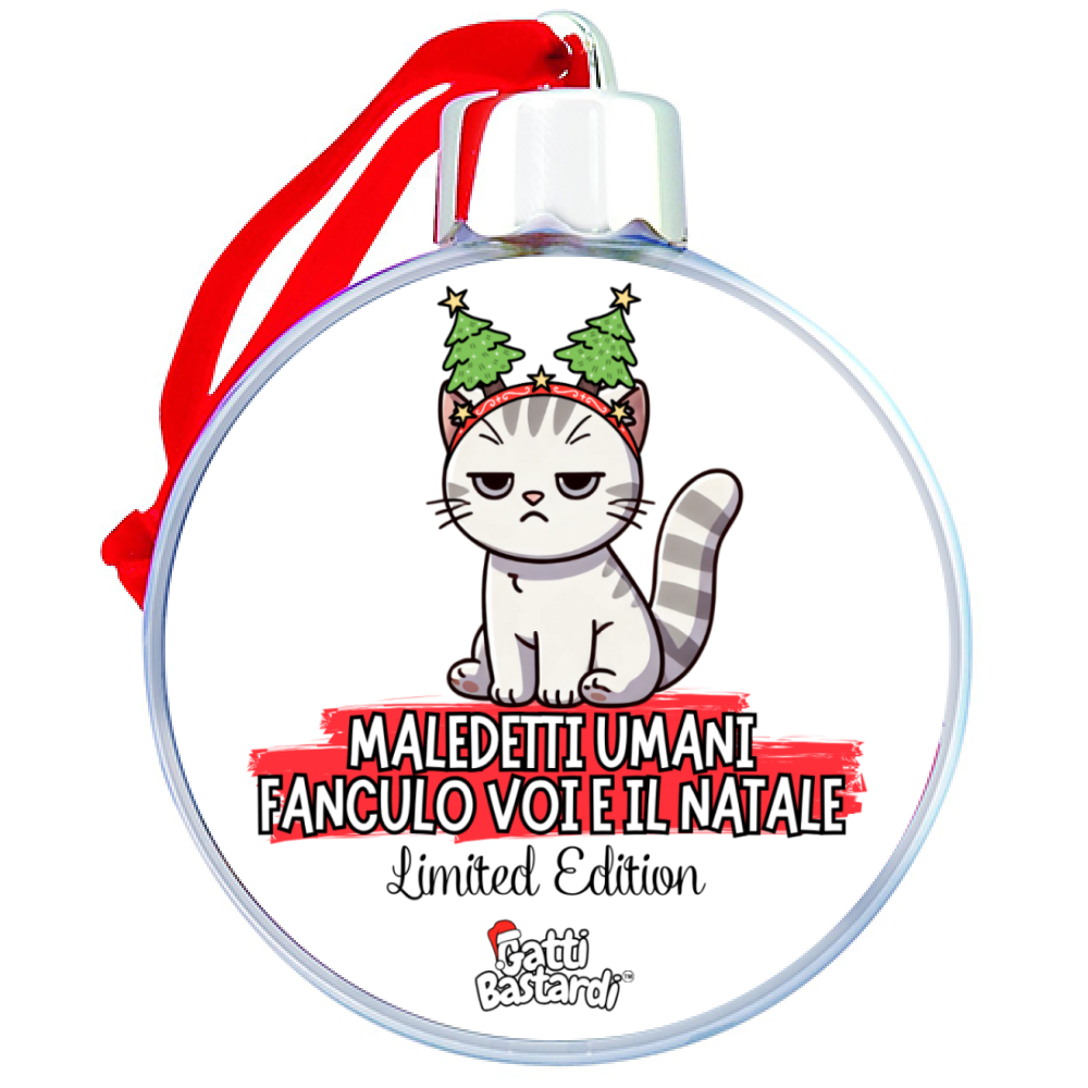 Addobbo natalizio "MALEDETTI UMANI, FANCULO VOI E IL NATALE"