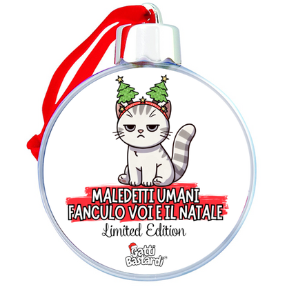 Addobbo natalizio "MALEDETTI UMANI, FANCULO VOI E IL NATALE"