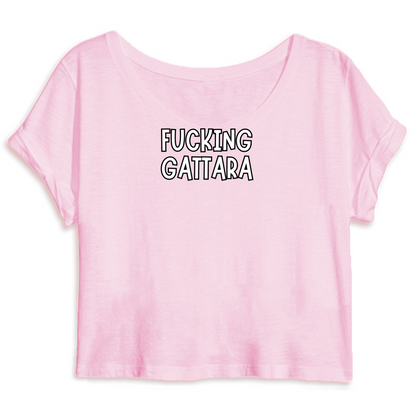 Top Crop T-Shirt Unisex Organic "FUCKING GATTARA"