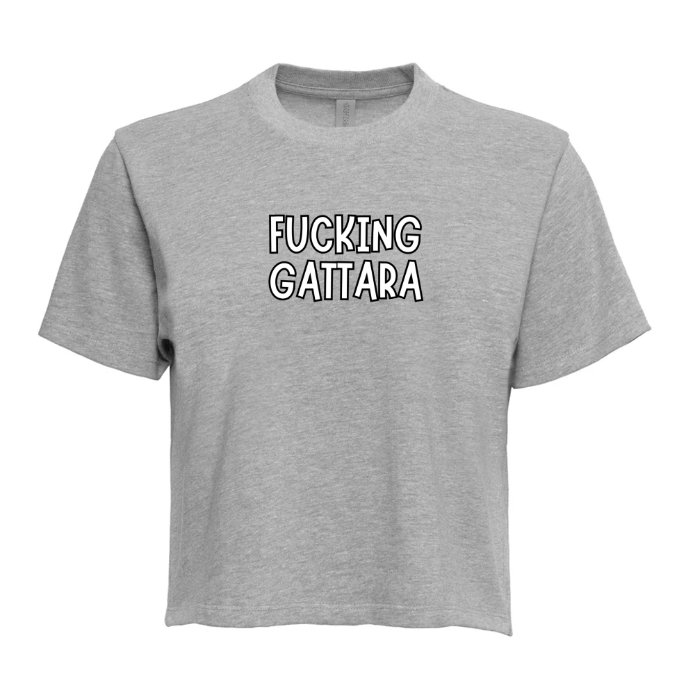 Top Crop T-Shirt Unisex Organic "FUCKING GATTARA"