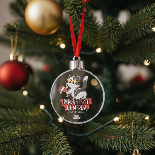 Addobbo natalizio "BUONE FESTE DI MERDA"