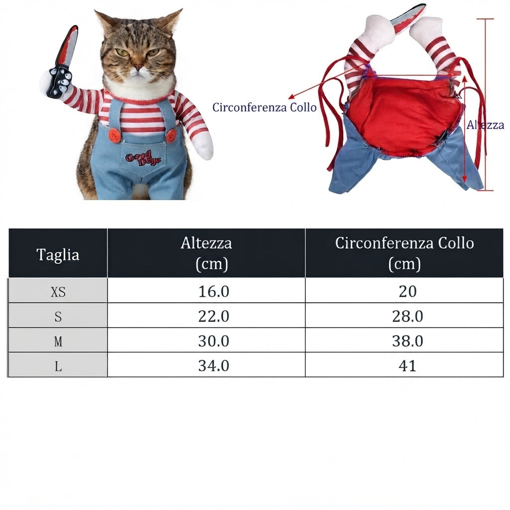 Costume Halloween per il Tuo Gatto Bastardo - Già ti odiava. Ora ha pure l'outfit adatto.
