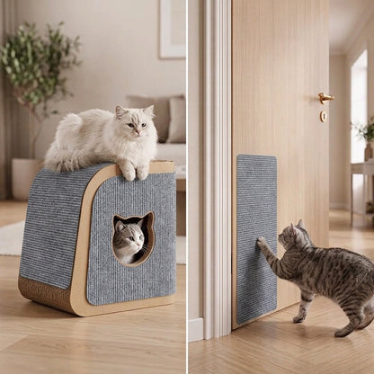 TAPPETO TIRAGRAFFI AUTOADESIVO – Perchè il gatto graffia dove cazzo gli pare