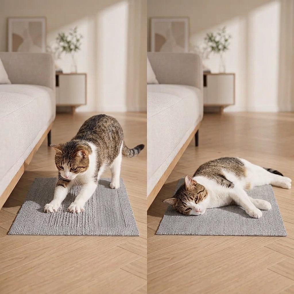 TAPPETO TIRAGRAFFI AUTOADESIVO – Perchè il gatto graffia dove cazzo gli pare
