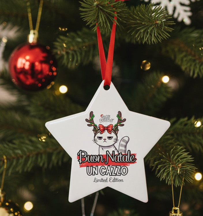 Addobbo natalizio "BUON NATALE UN CAZZO"