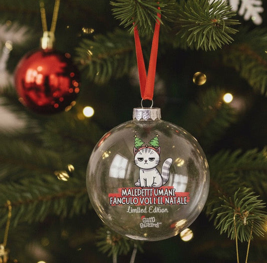 Addobbo natalizio "MALEDETTI UMANI, FANCULO VOI E IL NATALE"